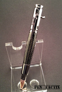 Carbon fiber bolt action pen in gun metal