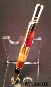 Executive multi-wood style pen in chrome accents